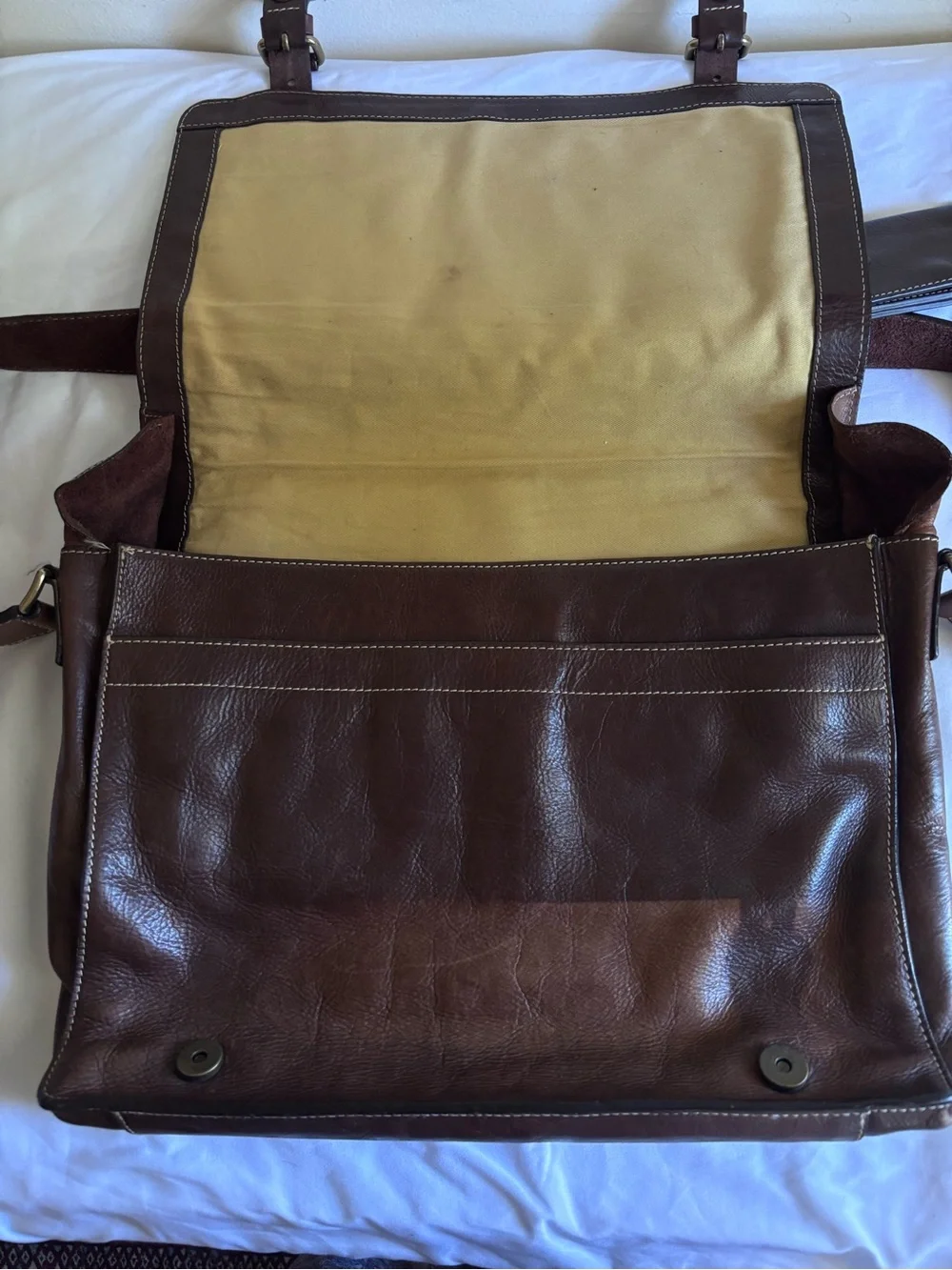 Cole Haan carry dual topstitching